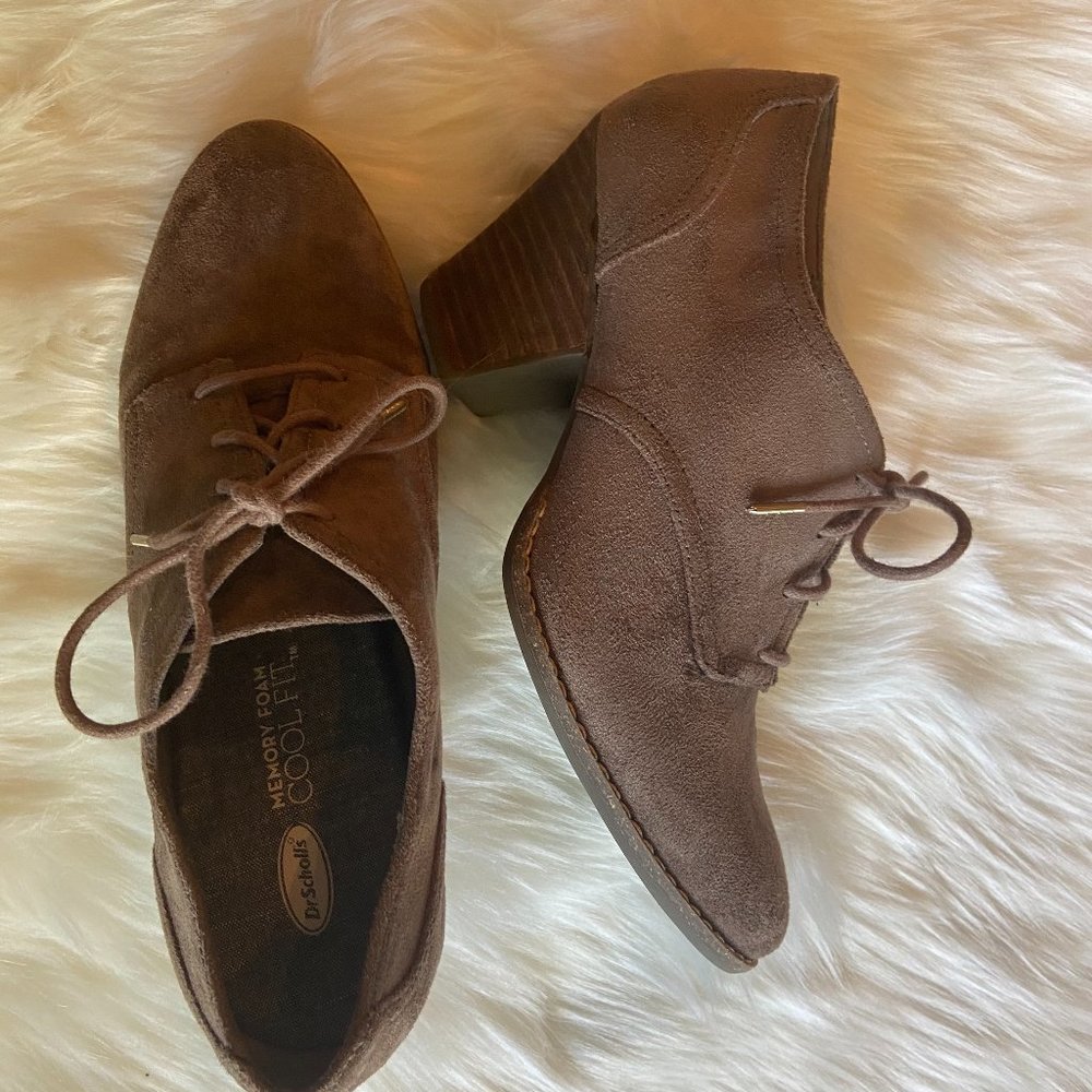 Dr. Scholl's Suede Lace-up Heels
